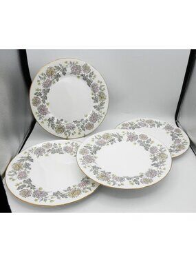 Chrysanthemum by Paragon Fine Bone China Dinner Plates Set of 4 Dinner Plates
